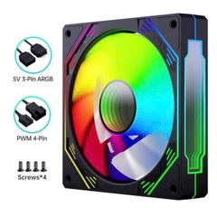 Fan Case Led Coolerman ARGB C8 Vô Cực - Đen (dùng hub+ khiển)