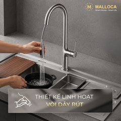 Thiết kế linh hoạt vòi dây rút