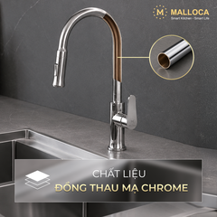 Chất liệu đồng thau mạ chrome