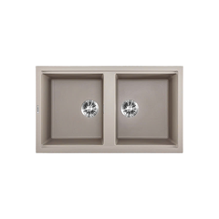Chậu Rửa Chén Đá Granite 2 hố kích thước 86cm Champagne K45095