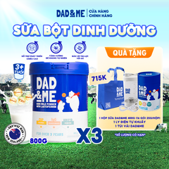 [COMBO 3] Sữa Dad and Me CBP NewZealand (800g) - Tăng Đề Kháng & Chiều Cao Vượt Trội Cho Bé Trên 3 Tuổi | Cam Kết Chính Hãng