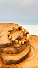 Vòng tay mắt hổ tâm vàng 10mm