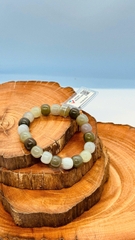 Vòng cẩm thạch A hạt bầu 10mm - kèm kiểm định