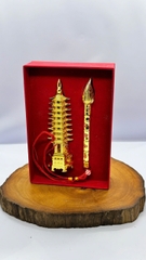 Bộ Tháp văn xương và Bút văn xương hợp kim mạ vàng