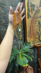 Vòng 108 hạt Hổ phách hoa 6mm