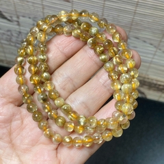 Chuỗi thạch anh tóc vàng bã mía size 6.5 ly