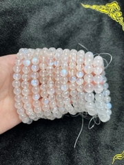 Vòng Đá Mặt Trăng (Moonstone) 3A trong, nhiều ánh xanh