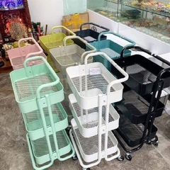 KỆ SẮT 3 TẦNG,XE ĐẨY SẮT 3 TẦNG