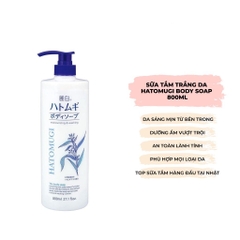 Sữa tắm dưỡng ẩm Sáng da Hatomugi Moisturizing & Washing 800ml