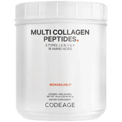 Bột collagen trẻ hóa da CodeAge Hydrolyzed Multi Collagen Peptides Powder 5 Types I, II, III, V & X
