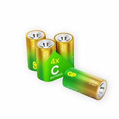 Vỉ 2 viên Pin Trung (cỡ C) Pin kiềm GP Ultra Alkaline LR14 1.5V