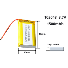 Pin sạc Lipo 3.7V 1500mAh 103048 / 103050