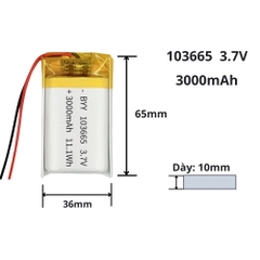 Pin sạc Lipo 3.7V 3000mAh 103665
