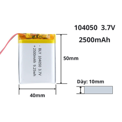 Pin sạc Lipo 3.7V 2500mAh 104050 / 984050