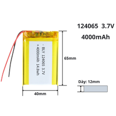 Pin sạc Lipo 3.7V 4000mAh 124065