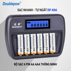 Bộ sạc 6 pin AA AAA sạc nhanh, tự ngắt DP-K66