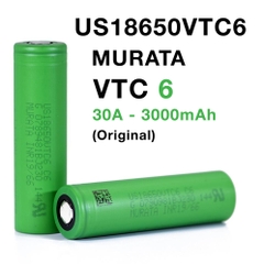 Pin Murata US18650VTC6, Pin sạc 18650 3.6V 3000mAh 30A