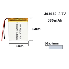 Pin sạc Lipo 3.7V 380mAh 403035