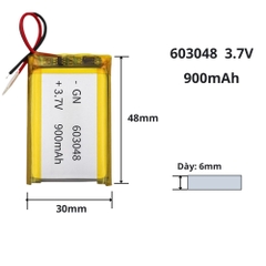 Pin sạc Li-po 3.7V 800mAh 603048 / 603050
