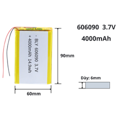 Pin sạc Lipo 3.7V 4000mAh 606090