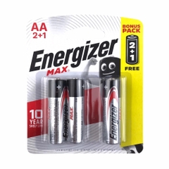Pin kiềm AA ENERGIZER MAX E91 BP2+1 AA2+1 (VỈ 3 VIÊN)