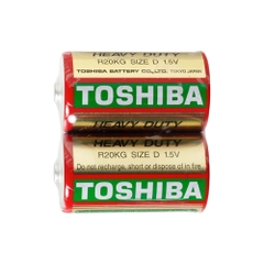 Vỉ 2 Viên Pin Đại Toshiba Heavy Duty R20KG 1.5V (Size D)