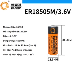Fanso ER18505M, Pin nuôi nguồn 3.6V 3500mAh