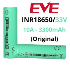 Pin sạc 18650 EVE INR18650/33V 3300mAh 3C 10A 3.6V