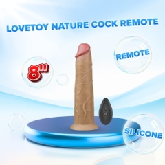 Dương vật giả hít tường Lovetoy Nature Cock 8 Inch remote