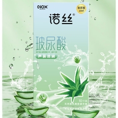 Bao cao su Nox HA Aloe Vera nha đam dưỡng ẩm hộp 10 cái