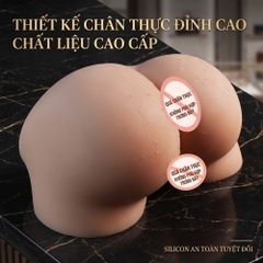 Âm đạo giả nguyên khối Jiuai Kiba mông nam 2.5kg