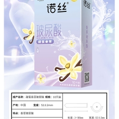 Bao cao su Nox HA Vanilla siêu mỏng nhiều gel hộp 10 cái