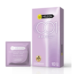 Bao cao su Meleon 001 Romantic Whorl gân xoắn hộp 10 cái