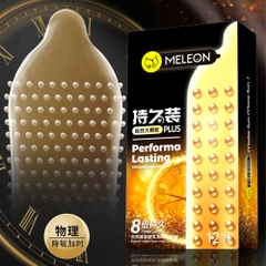 Bao cao su Meleon Performa Lasting Plus 8 Times hộp 12 chiếc