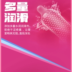 Bao cao su Nox Sure Enough Strawberry hương dâu hạt nổi hộp 10 cái