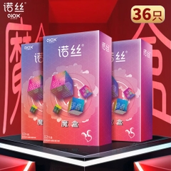 Bao cao su Nox Magic Box mix mỏng gân nhám hộp 12 cái