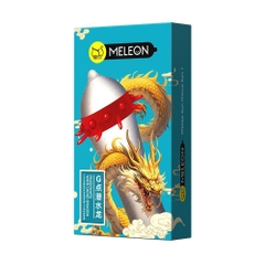 Bao cao su Meleon Dragon G-Spot Xanh Lam vòng bi gai hộp 2 cái