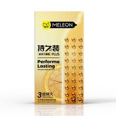 Bao cao su Meleon Performa Lasting Plus 3 Times hộp 12 cái