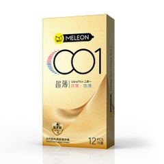 Bao cao su Meleon 001 Ultra Thin siêu mỏng nhiều gel hộp 12 cái