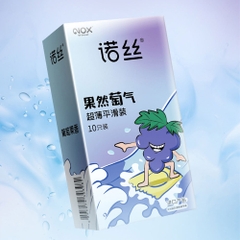 Bao cao su Nox Sure Enough Grape hương nho siêu mỏng hộp 10 cái