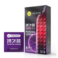 Bao cao su Meleon Performa Lasting Plus 5 Times hộp 12 chiếc