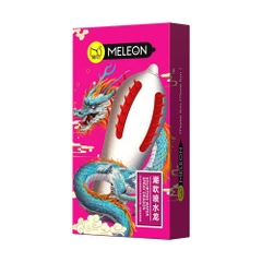 Bao cao su Meleon Dragon Water Hồng 2 gân gai dọc hộp 2 cái