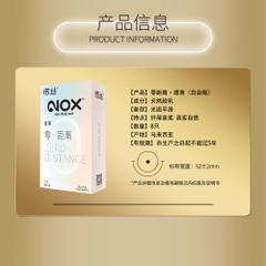 Bao cao su Nox 003 Zero Distance Platinum siêu mỏng hộp 8 cái