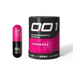 Bao cao su DryWell PU 001 Numbness Orgasm – Siêu mỏng tăng độ nhạy – Hộp 6 viên