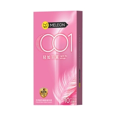 Bao cao su Meleon 001 Light As Wings siêu mỏng nhẹ hộp 10 cái
