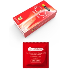 Bao cao su Meleon 001 Double Pleasure siêu mỏng nhiều gel hộp 10 cái