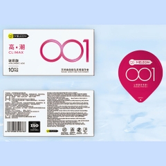 Bao cao su Meleon HA 001 Climax siêu mỏng tăng khoái cảm hộp 10 cái