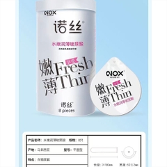 Bao cao su Nox Fresh Thin 003 HA siêu mỏng nhiều gel hộp 8 cái