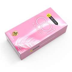Bao cao su Meleon 001 Light As Wings siêu mỏng nhẹ hộp 10 cái