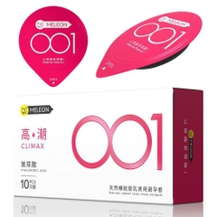 Bao cao su Meleon HA 001 Climax siêu mỏng tăng khoái cảm hộp 10 cái
